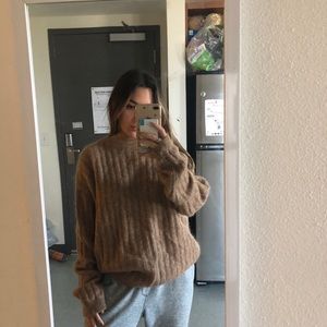 NWOT Acne studios tan oversized cashmere sweater